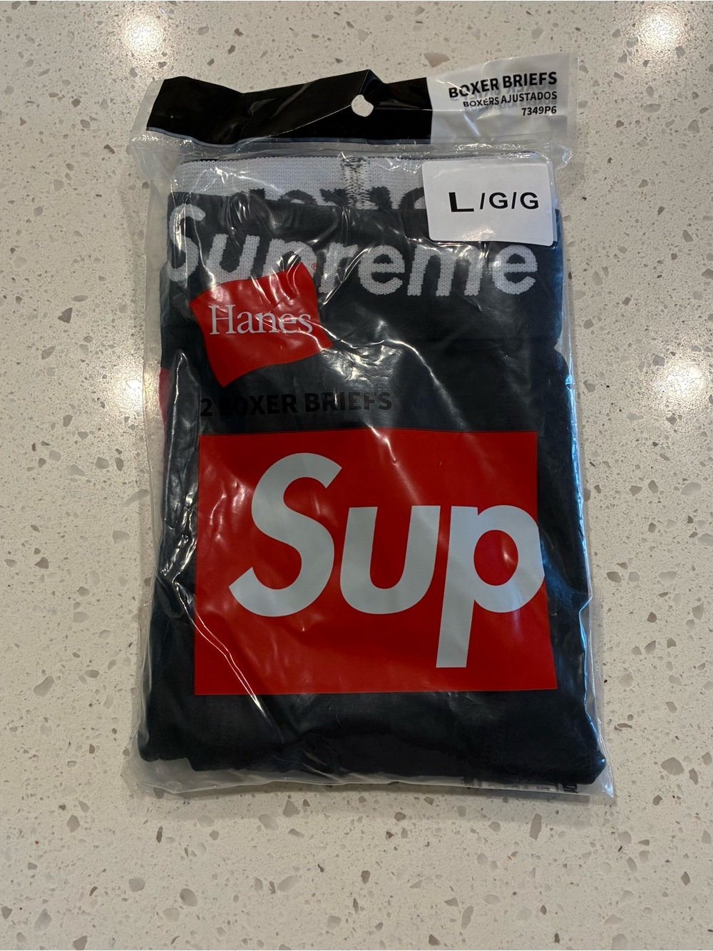 Hanes Black Boxer Briefs with Red Logo Pack